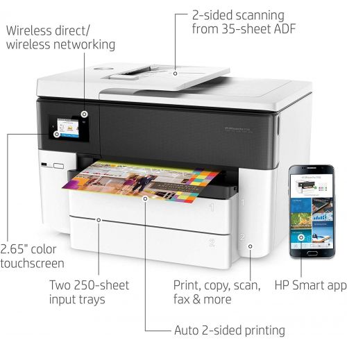 에이치피 [아마존베스트]Last purchased on August 7, 2018 HP OfficeJet Pro 7740 Wide Format All-in-One Printer with Wireless Printing, Amazon Dash Replenishment ready (G5J38A)