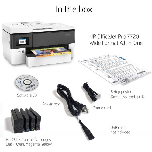에이치피 [아마존베스트]HP OfficeJet Pro 7720 All in One Wide Format Printer with Wireless Printing