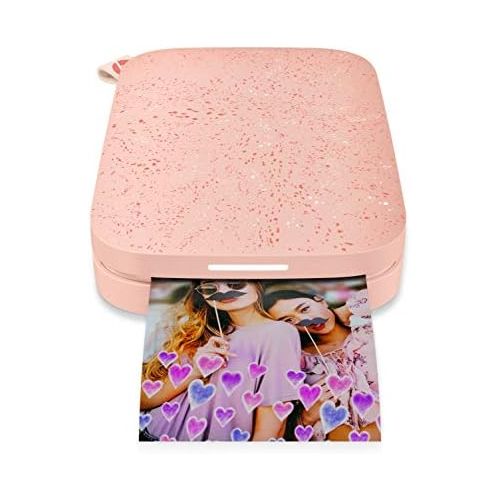 에이치피 HP Sprocket Portable Photo Printer (2nd Edition)  Instantly Print 2x3 Sticky-Backed Photos from Your Phone  [Blush] [1AS89A]