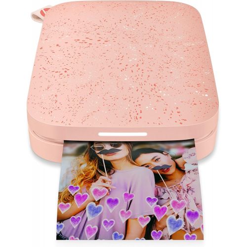 에이치피 HP Sprocket Portable Photo Printer (2nd Edition)  Instantly Print 2x3 Sticky-Backed Photos from Your Phone  [Blush] [1AS89A]