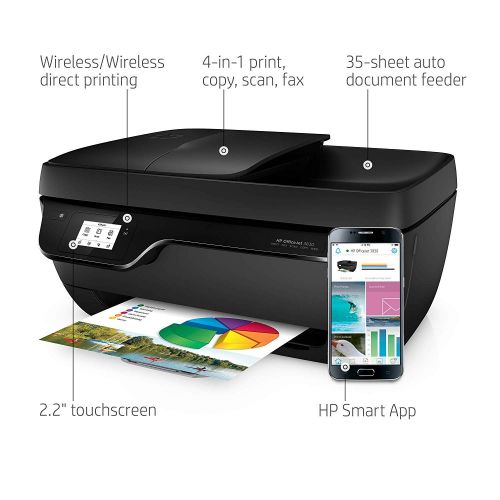 에이치피 HP OfficeJet 3830 All-in-One Wireless Printer, HP Instant Ink & Amazon Dash Replenishment Ready (K7V40A)