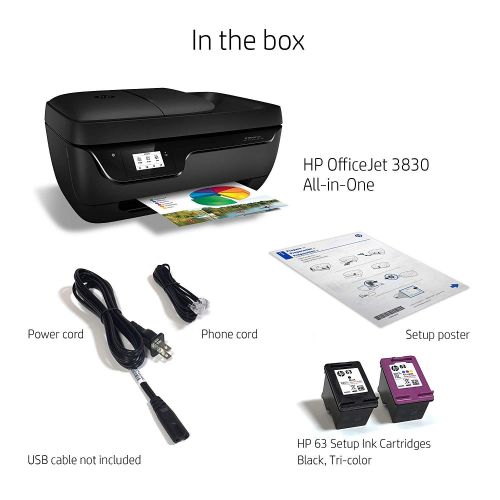 에이치피 HP OfficeJet 3830 All-in-One Wireless Printer, HP Instant Ink & Amazon Dash Replenishment Ready (K7V40A)