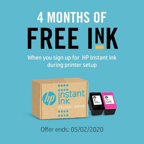 에이치피 HP OfficeJet 5255 Wireless All-in-One Printer, HP Instant Ink & Amazon Dash Replenishment Ready (M2U75A), Black