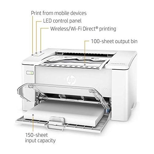 에이치피 HP LaserJet Pro M102w Wireless Laser Printer, Amazon Dash Replenishment ready (G3Q35A). Replaces HP P1102 Laser Printer, White
