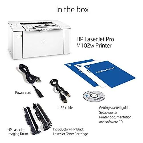 에이치피 HP LaserJet Pro M102w Wireless Laser Printer, Amazon Dash Replenishment ready (G3Q35A). Replaces HP P1102 Laser Printer, White