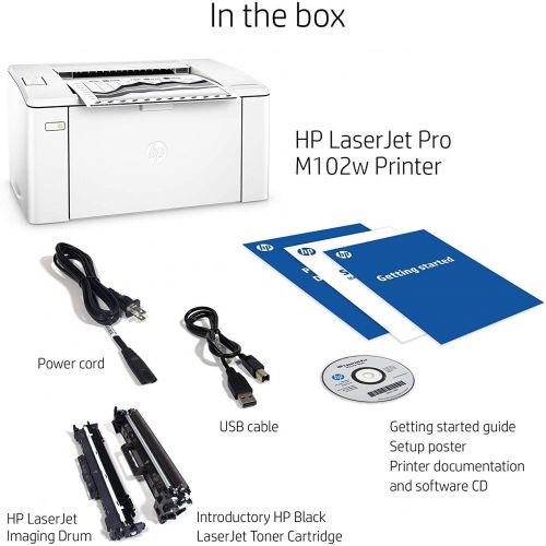 에이치피 HP LaserJet Pro M102w Wireless Laser Printer, Amazon Dash Replenishment ready (G3Q35A). Replaces HP P1102 Laser Printer, White