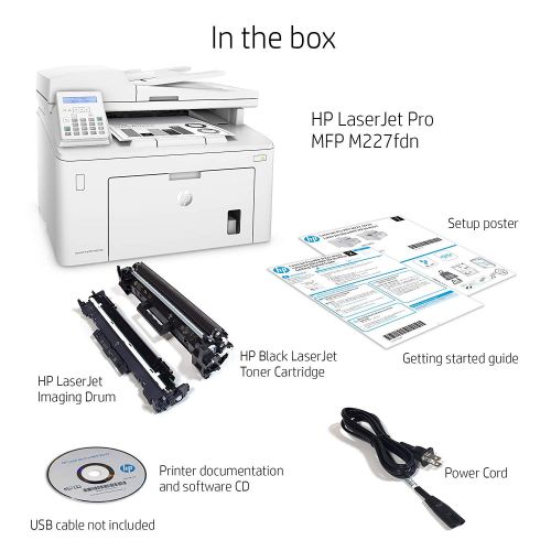 에이치피 HP LaserJet Pro M227fdn All in One Laser Printer with Print Security, Amazon Dash Replenishment ready (G3Q79A). Replaces HP M225dn Laser Printer