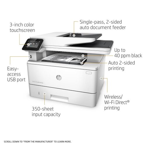 에이치피 HP LaserJet Pro M426fdw All-in-One Wireless Laser Printer with Double-Sided Printing, Amazon Dash Replenishment Ready (F6W15A)