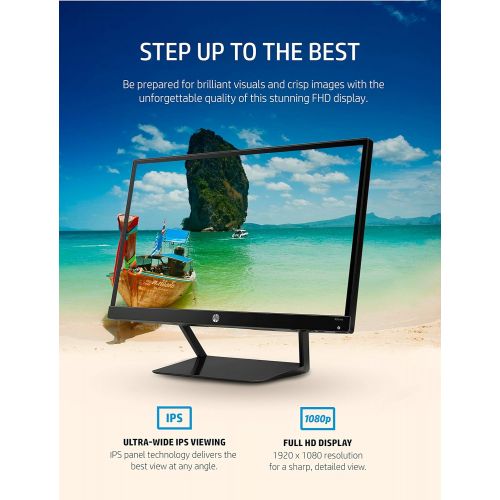 에이치피 HP Pavilion 22cwa 21.5-Inch Full HD 1080p IPS LED Monitor, Tilt, VGA and HDMI (T4Q59AA) - Black