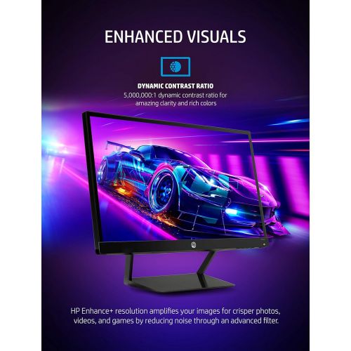 에이치피 HP Pavilion 22cwa 21.5-Inch Full HD 1080p IPS LED Monitor, Tilt, VGA and HDMI (T4Q59AA) - Black