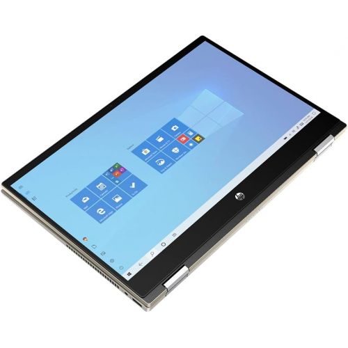 에이치피 2020 HP Pavilion x360 2 in 1 14 FHD Touchscreen Laptop Computer, Intel Core i5 1035G1, 16GB RAM, 512GB PCIe SSD, Backlit KB, Intel Graphics, B&O Audio, HD Webcam, Win 10, Gold, 32G