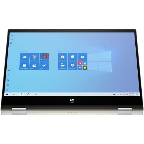 에이치피 2020 HP Pavilion x360 2 in 1 14 FHD Touchscreen Laptop Computer, Intel Core i5 1035G1, 16GB RAM, 512GB PCIe SSD, Backlit KB, Intel Graphics, B&O Audio, HD Webcam, Win 10, Gold, 32G