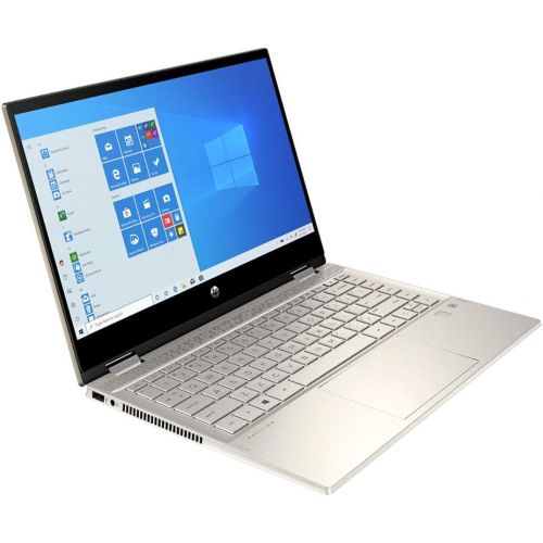 에이치피 2020 HP Pavilion x360 2 in 1 14 FHD Touchscreen Laptop Computer, Intel Core i5 1035G1, 16GB RAM, 512GB PCIe SSD, Backlit KB, Intel Graphics, B&O Audio, HD Webcam, Win 10, Gold, 32G