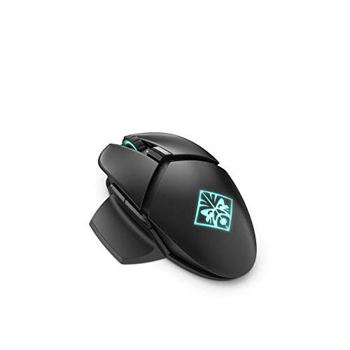 에이치피 OMEN by HP Photon Wireless Gaming Mouse with Qi Wireless Charging, Programmable Buttons, Custom RGB, E-Sport DPI (6CL96AA)
