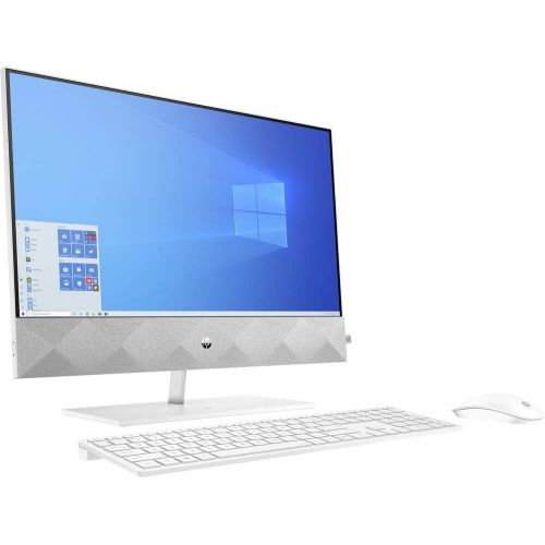 에이치피 HP Pavilion 27 Touch Desktop 4TB SSD 64GB RAM (Intel 10th gen Processor with Six cores and Turbo Boost to 4.30GHz, 64 GB RAM, 4 TB SSD, 27 inch FullHD Touchscreen, Win 10) PC Compu