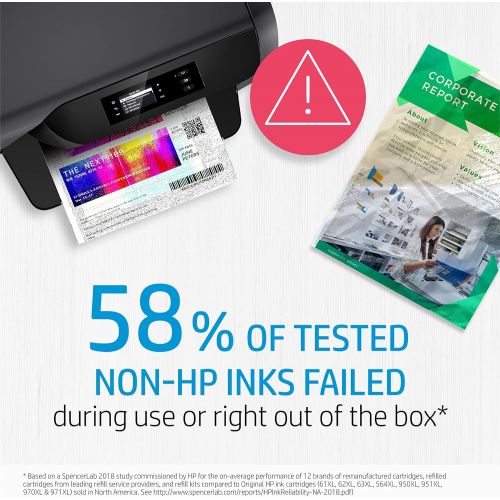 에이치피 HP 970XL Black Ink + HP Professional Business Paper, Glossy, Inkjet, 11x17, 150 sheets