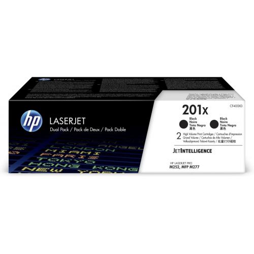 에이치피 HP 201X | CF400XD | 2 Toner Cartridges | Black | High Yield