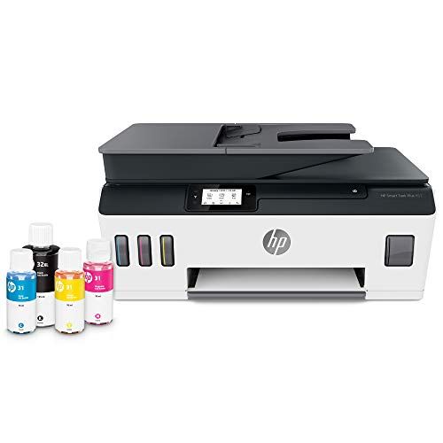 에이치피 HP Smart -Tank Plus 651 Wireless All-in-One Ink -Tank Printer | up to 2 Years of Ink in Bottles | Auto Document Feeder | Mobile Print, Scan, Copy (7XV38A)