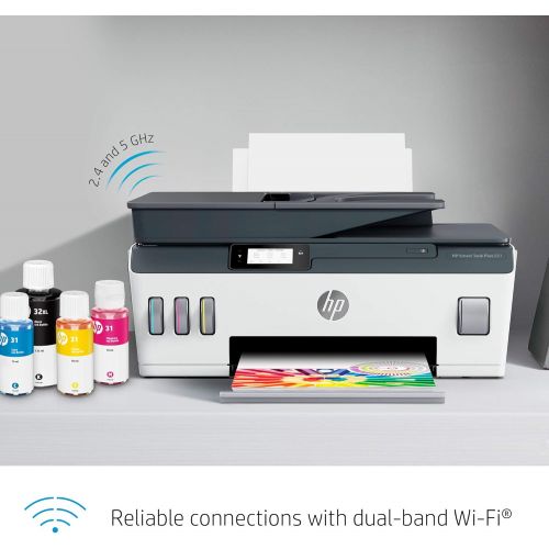 에이치피 HP Smart -Tank Plus 651 Wireless All-in-One Ink -Tank Printer | up to 2 Years of Ink in Bottles | Auto Document Feeder | Mobile Print, Scan, Copy (7XV38A)