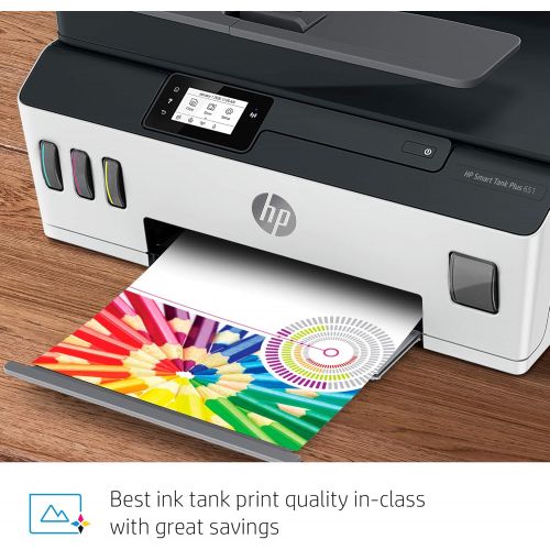 에이치피 HP Smart -Tank Plus 651 Wireless All-in-One Ink -Tank Printer | up to 2 Years of Ink in Bottles | Auto Document Feeder | Mobile Print, Scan, Copy (7XV38A)