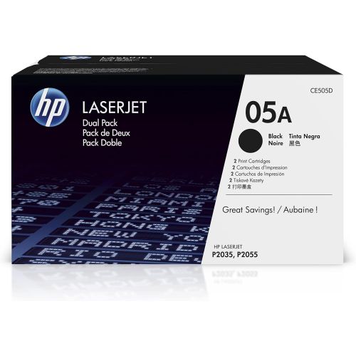 에이치피 HP 05A | CE505D | 2 Toner Cartridges | Black