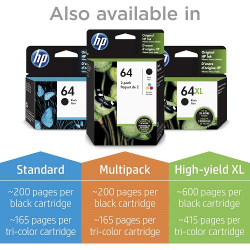 에이치피 HP 64 | 2 Ink Cartridge | Black | 3YP22AN