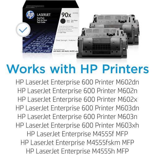 에이치피 HP 90X | CE390XD | 2 Toner Cartridges | Black | High Yield