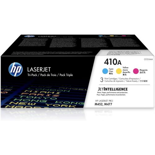 에이치피 HP 410A | CF411A, CF412A, CF413A | 3 Toner Cartridges | Cyan, Yellow, Magenta