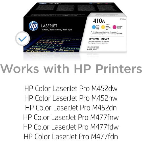 에이치피 HP 410A | CF411A, CF412A, CF413A | 3 Toner Cartridges | Cyan, Yellow, Magenta