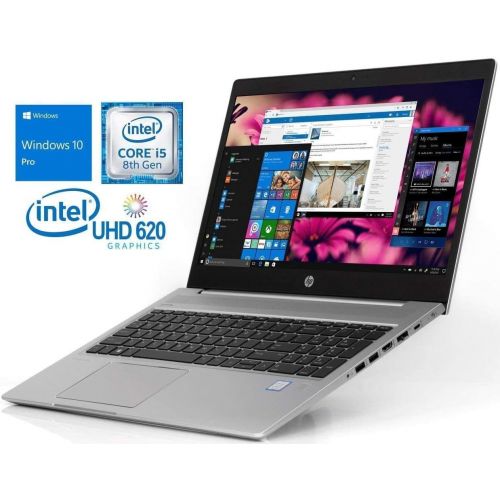 에이치피 2019 HP Probook 450 G6 15.6 HD Business Laptop (Intel Quad-Core i5-8265U, 16GB DDR4 RAM, 512GB M.2 SSD, UHD 620) Backlit, USB Type-C, RJ45, HDMI, Windows 10 Pro Professional