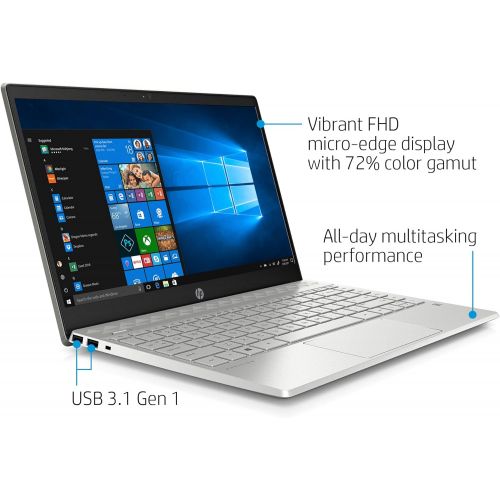 에이치피 HP Pavilion 13-inch Light and Thin Laptop Intel Core i5-8265U Processor, 8 GB SDRAM Memory, 256 GB Solid-State Drive, Windows 10 (13-an0010nr, Mineral Silver) (4WJ36UA#ABA)