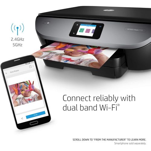 에이치피 HP Envy Photo 7155 All in One Photo Printer with Wireless Printing, HP Instant Ink or Amazon Dash Replenishment Ready (K7G93A)