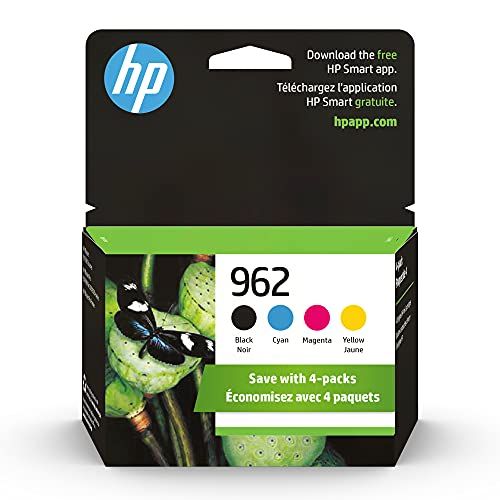 에이치피 HP 962 | 4 Ink Cartridges| Black, Cyan, Magenta, Yellow | 3HZ99AN, 3HZ96AN, 3HZ97AN, 3HZ98AN