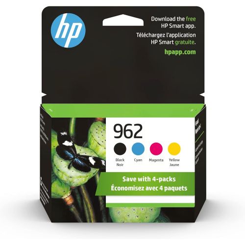 에이치피 HP 962 | 4 Ink Cartridges| Black, Cyan, Magenta, Yellow | 3HZ99AN, 3HZ96AN, 3HZ97AN, 3HZ98AN