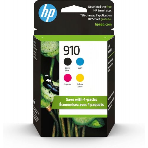 에이치피 HP 910 | 4 Ink Cartridges | Black, Cyan, Magenta, Yellow | 3YL61AN, 3YL58AN, 3YL59AN, 3YL60AN