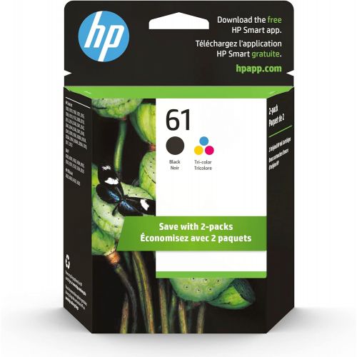 에이치피 HP 61 | 2 Ink Cartridges | Black, Tri-color | CH561WN, CH562WN