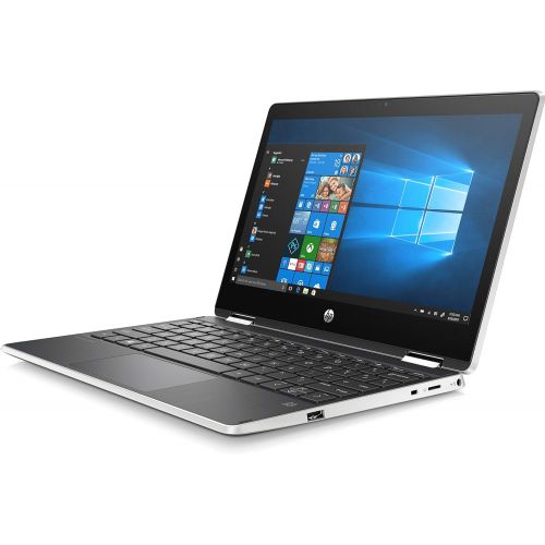 에이치피 HP - Pavilion x360 2-in-1 11.6 Touch-Screen Laptop - Intel Pentium - 4GB Memory - 128GB Solid State Drive - Ash Silver Keyboard Frame, Natural Silver
