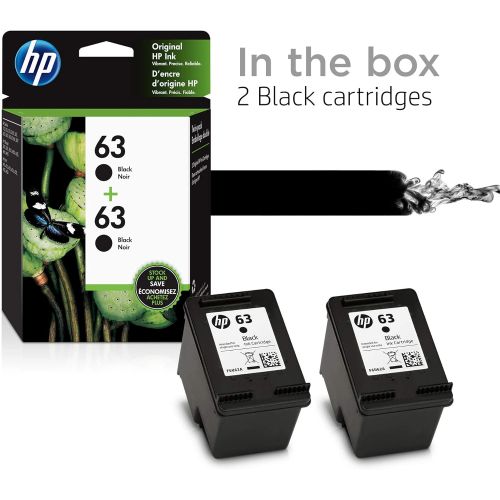 에이치피 HP 63 | 2 Ink Cartridges | Black | F6U62AN