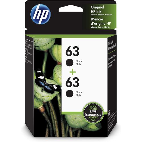 에이치피 HP 63 | 2 Ink Cartridges | Black | F6U62AN