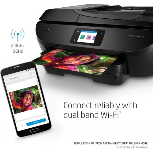 에이치피 HP ENVY Photo 7855 All in One Photo Printer with Wireless Printing, HP Instant Ink or Amazon Dash replenishment ready (K7R96A)