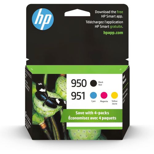 에이치피 HP 950 & 951 | 4 Ink Cartridges | Black, Cyan, Magenta, Yellow | CN049AN, CN050AN, CN051AN, CN052AN