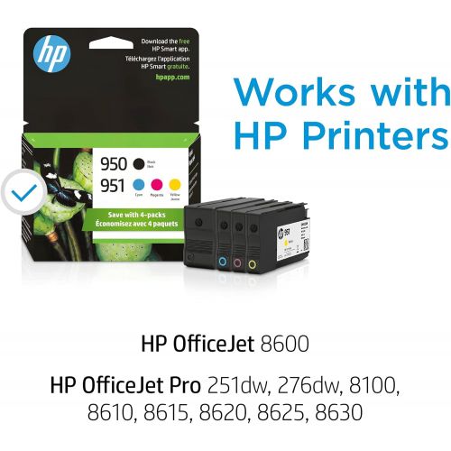 에이치피 HP 950 & 951 | 4 Ink Cartridges | Black, Cyan, Magenta, Yellow | CN049AN, CN050AN, CN051AN, CN052AN