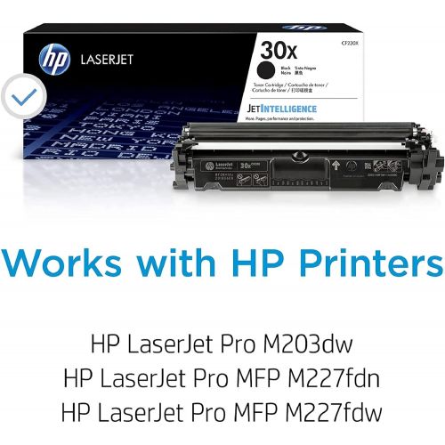 에이치피 Original HP 30X Black High-yield Toner Cartridge Works with HP LaserJet Pro M203 Series, HP LaserJet Pro MFP M227 Series CF230X