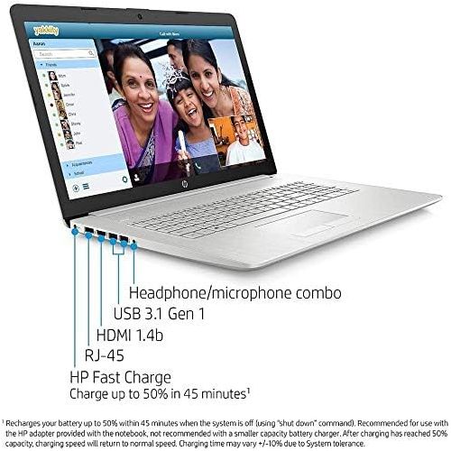에이치피 HP 2020 Pavilion 17.3 FHD IPS High Performance Laptop Computer, 10th Gen Intel Core i5-10210u, 8GB RAM, 256GB SSD,1TB HDD Intel UHD Graphics, HD Audio, HD Webcam, Win10 with E.S Ho