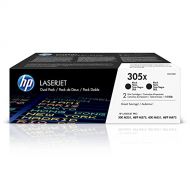 HP 305X CE410XD 2 Toner-Cartridges Black Works with HP LaserJet Pro Color M451 series, M475 series, M375nw High Yield