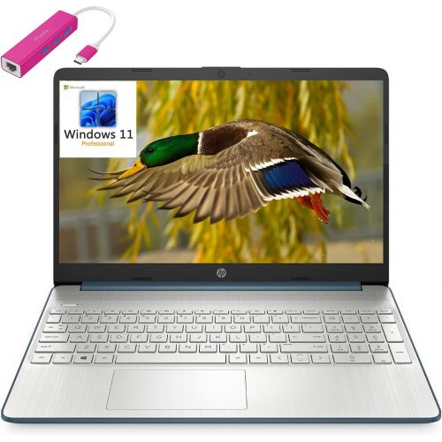 에이치피 [Windows 11 Pro] HP 15 15.6 FHD Business Laptop, Hexa-Core AMD Ryzen 5 5500U up to 4.0GHz (Beat i5-1135G7), 8GB DDR4 RAM, 256GB PCIe SSD, 802.11AC WiFi, Bluetooth 4.2, HDMI, Spruce