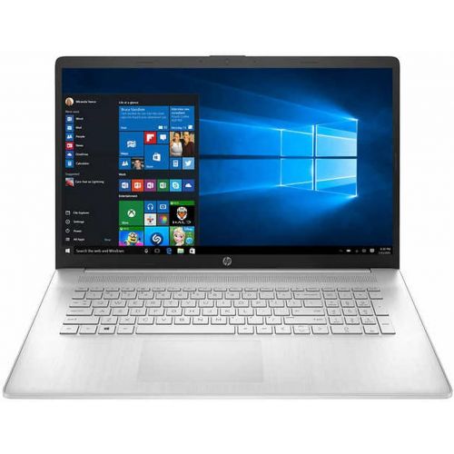 에이치피 2021 HP High Performance Laptop - 17.3 HD+ Touchscreen - AMD Ryzen5-5500U 6-Core CPU - 12GB DDR4 - 256GB SSD + 1TB HDD- Natural Silver - Fingerprint Reader- Win 10 Home - w/ RATZK