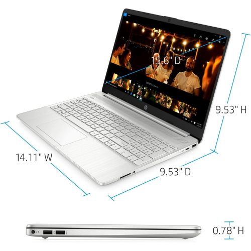 에이치피 HP Flagship Laptop 15 Business Laptop Computer 15.6” Diagonal FHD IPS Touchscreen AMD 8-Core Ryzen 7 4700U (Beats i7-10710U) 16GB RAM 256GB SSD USB-C Win10 + HDMI Cable