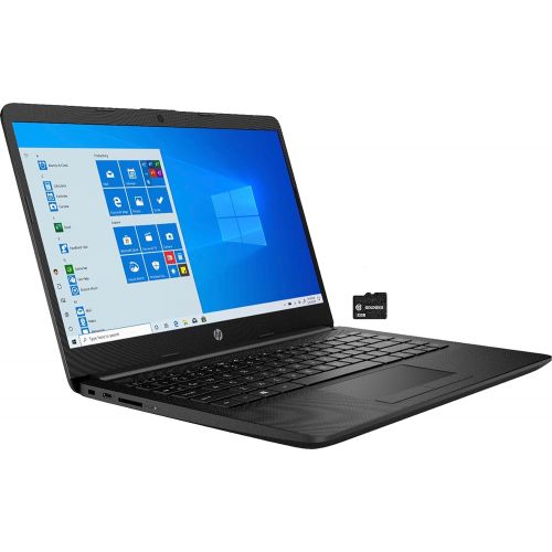 에이치피 HP 14“ HD Computer Laptop, AMD Athlon Silver 3050U (Beats i3-7100U), 4GB DDR4 RAM, 128GB PCLe SSD, Wireless-AC WiFi Bluetooth, Type-C HDMI, Jet Black Windows 10 Home S with GOLDOXI