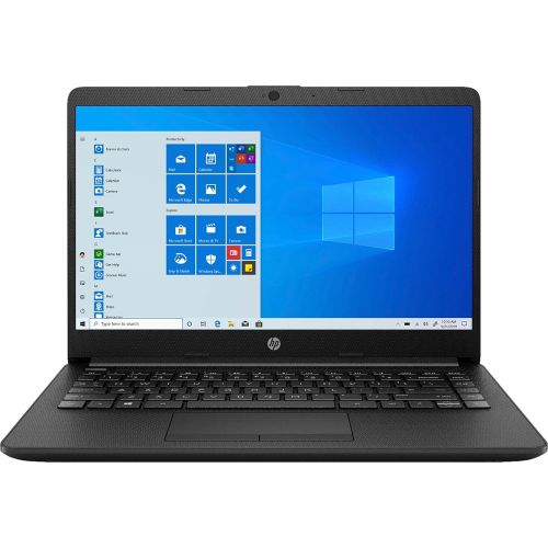 에이치피 HP 14“ HD Computer Laptop, AMD Athlon Silver 3050U (Beats i3-7100U), 4GB DDR4 RAM, 128GB PCLe SSD, Wireless-AC WiFi Bluetooth, Type-C HDMI, Jet Black Windows 10 Home S with GOLDOXI